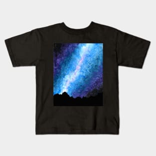 Night Sky in Watercolor Kids T-Shirt